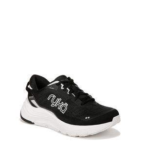 Ryka Womens Utopia Run Road Running Sneakers, Black/White, 8.5